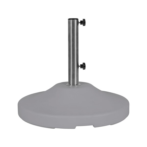 Fillable 120lb Capacity Free Standing Umbrella Base, Grey, Commercial